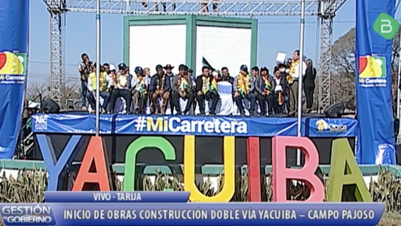 Yacuiba: Gobierno inicia construcci&oacute;n de la primera doble v&iacute;a