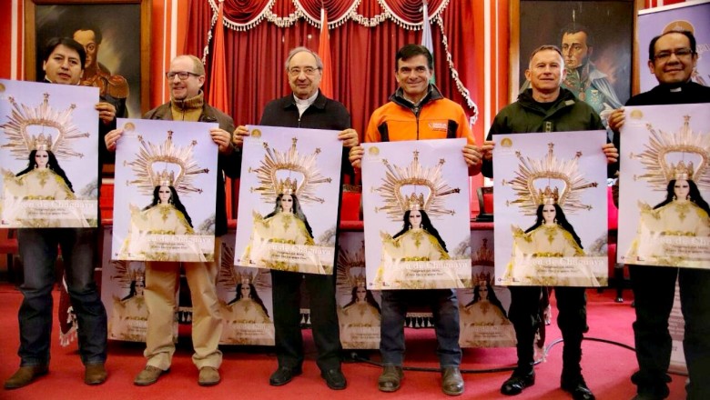 Presentan afiche y programaci&oacute;n de actividades para la fiesta de la Virgen de Chaguaya