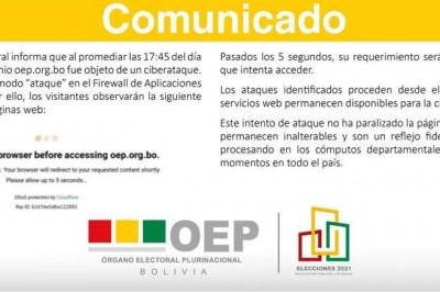 En pleno cómputo de votos el TSE denuncia ciberataque a sus servidores y garantiza escrutinio