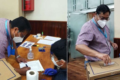 Habrá segunda vuelta en la UMSA; Arce emitió su voto como docente