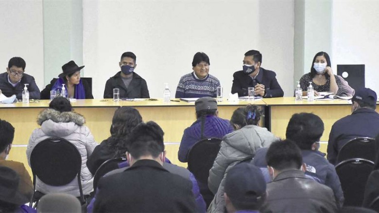 Evo dice que el MAS opt&oacute; por la unidad y anuncia que sectores respaldar&aacute;n a Arce