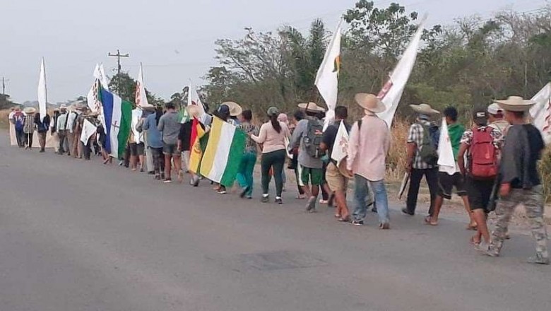 Marcha ind&iacute;gena se queda en Los &Aacute;ngeles porque el MAS realizar&aacute; un acto en San Juli&aacute;n