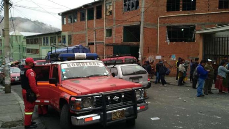 Fuerte explosi&oacute;n afecta a un motorizado y un inmueble en cercan&iacute;as a la sede de Adepcoca