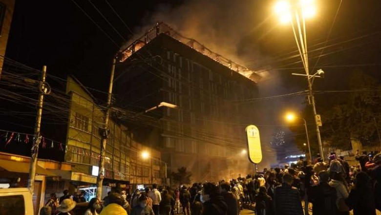 M&aacute;s de 216.000 litros de agua fueron necesarios para sofocar el incendio en La Paz
